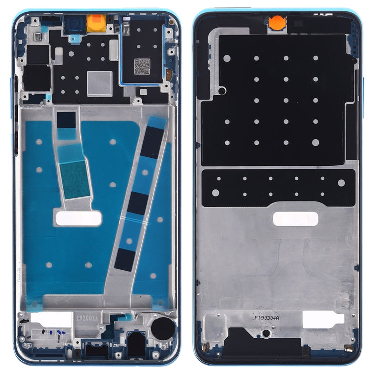 Front Housing LCD Frame Bezel Plate with Side Keys for Huawei P30 Lite in Blue