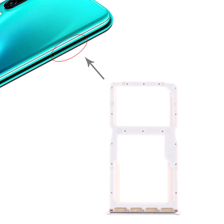 Replacement SIM Card Tray and Micro SD Card Tray Set for Huawei P30 Lite - White
