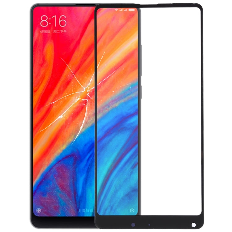 Front Screen Outer Glass Lens Replacement for Xiaomi Mi Mix 2S (Black)