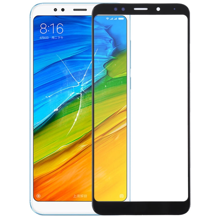 Xiaomi Redmi 5 Plus Front Screen Outer Glass Lens Replacement (Black)