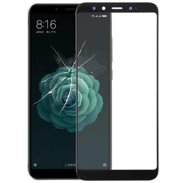 Front Screen Outer Glass Lens Replacement for Xiaomi Mi 6X in Black