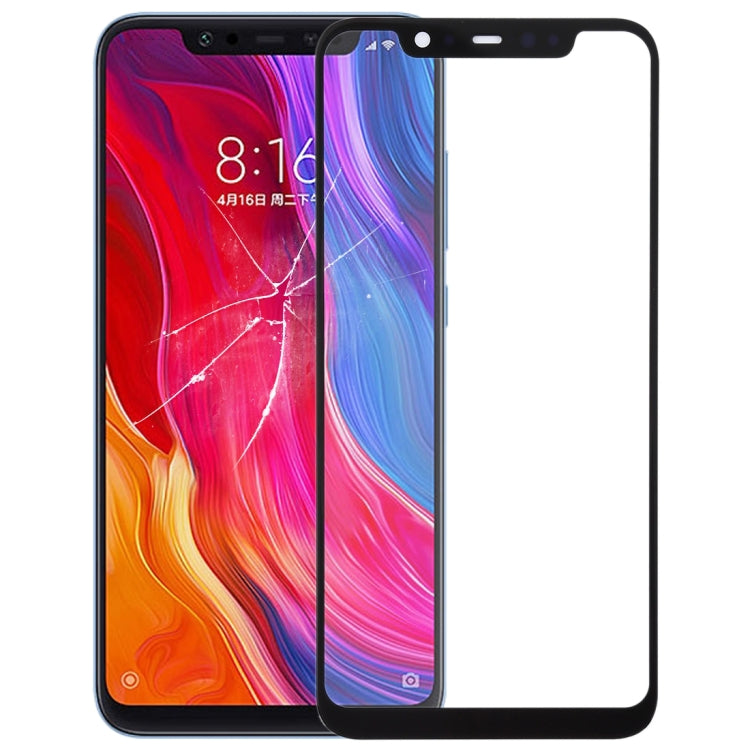 Xiaomi Mi 8 Front Screen Outer Glass Lens (Black) - Replacement Part