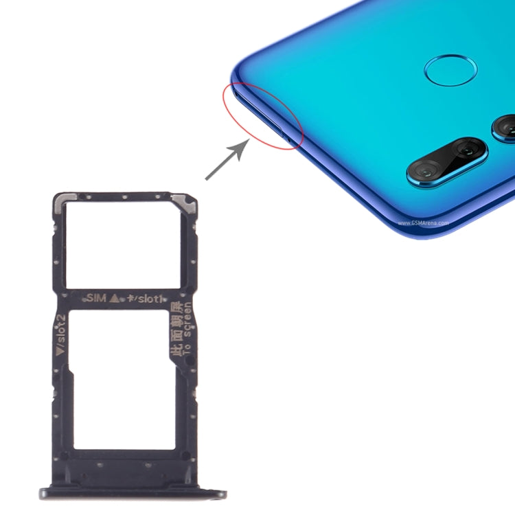 SIM Card Tray and Micro SD Card Tray for Huawei P Smart+ 2019 - Black