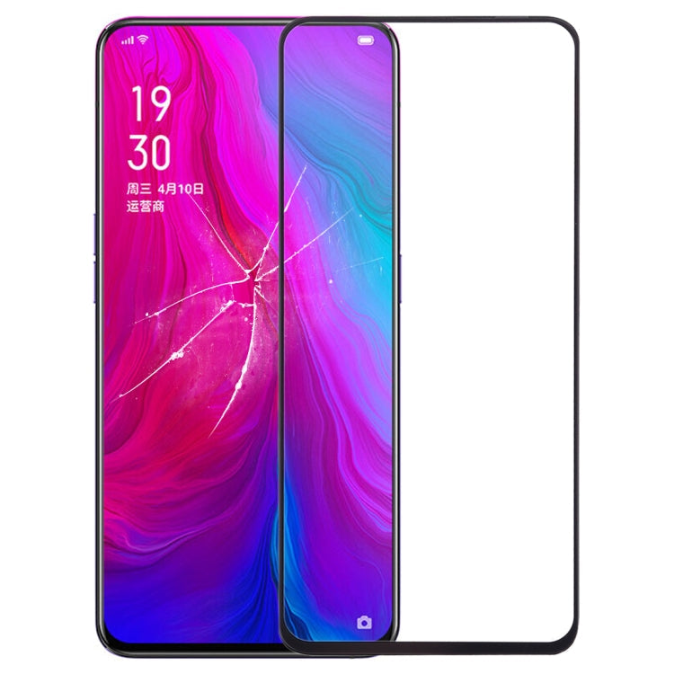 OPPO Reno Black Front Screen Outer Glass Lens