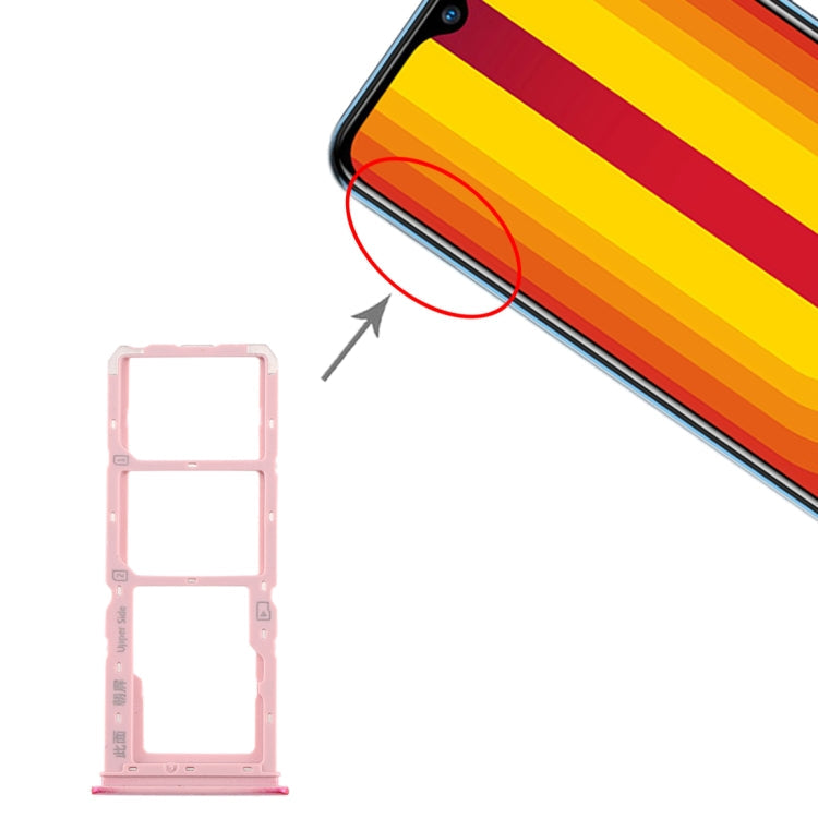 SIM Card Tray, Micro SD Card Tray Replacement for vivo Y3 (Red)