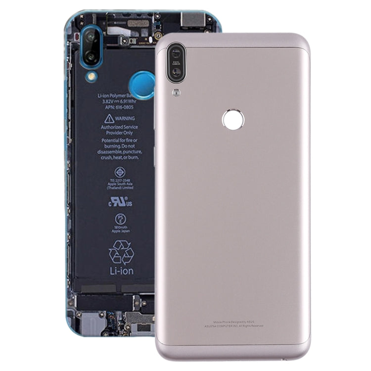 Sleek Silver Back Cover with Camera Lens & Side Keys for Asus Zenfone Max Pro (M1) / ZB601KL