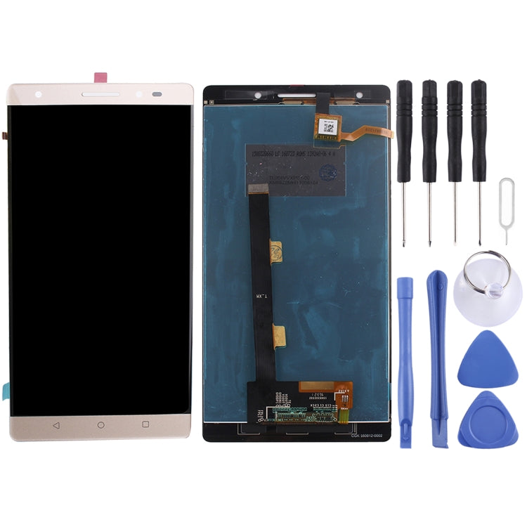 Full Gold LCD Screen and Digitizer Assembly for Lenovo Phab 2 Plus