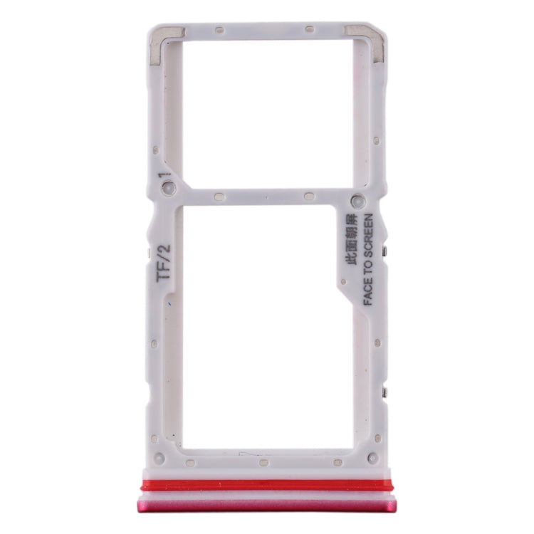 SIM Card Tray + SIM / Micro SD Card Tray for Xiaomi Redmi K30 4G(Red)
