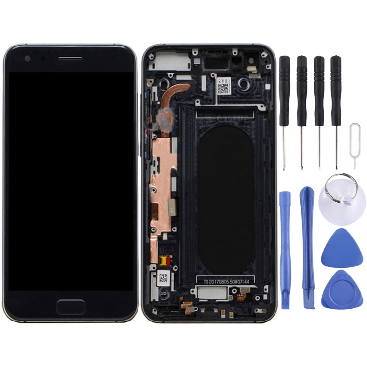 Black LCD Screen and Digitizer Full Assembly with Frame for ASUS ZenFone 4 Pro / ZS551KL
