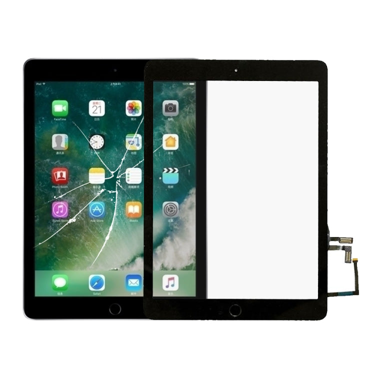 iPad 5 9.7 inch 2017 Replacement Touch Panel with Home Key Flex Cable (Black)