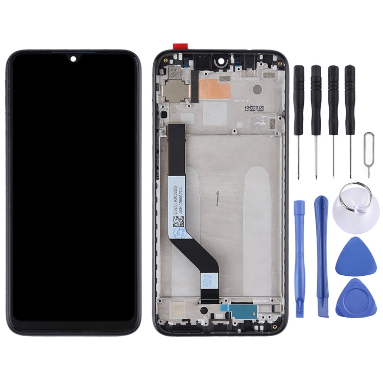 LCD Screen and Digitizer Full Assembly with Frame for Xiaomi Redmi Note 7 / Redmi Note 7 Pro in Black