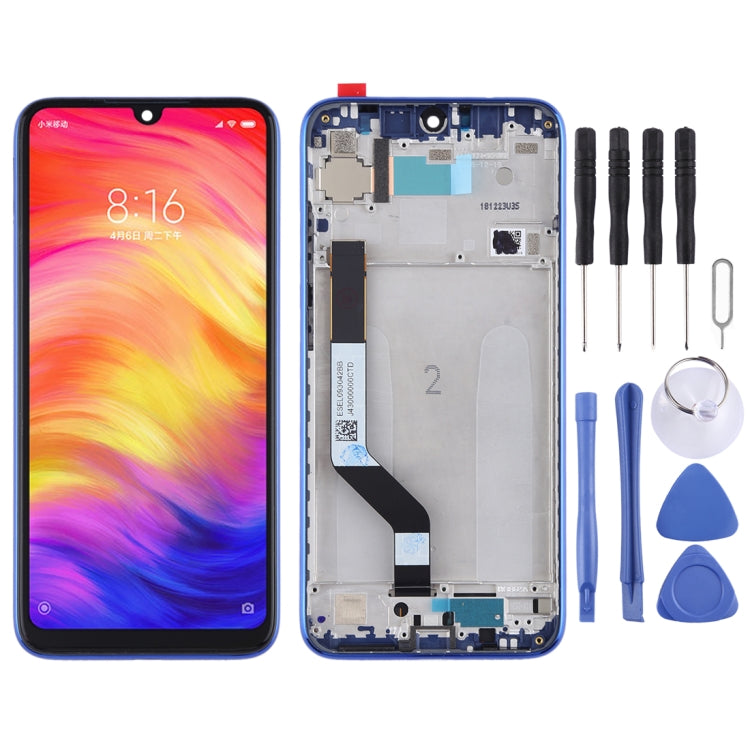 Replacement LCD Display and Touch Screen Assembly for Xiaomi Redmi Note 7 / Redmi Note 7 Pro (Blue) with Frame