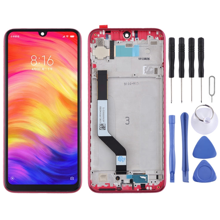 Xiaomi Redmi Note 7/Note 7 Pro LCD Screen and Digitizer Assembly with Frame - Red