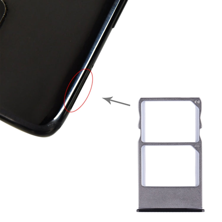 SIM Card Tray Replacement for Meizu 15 Plus - Black