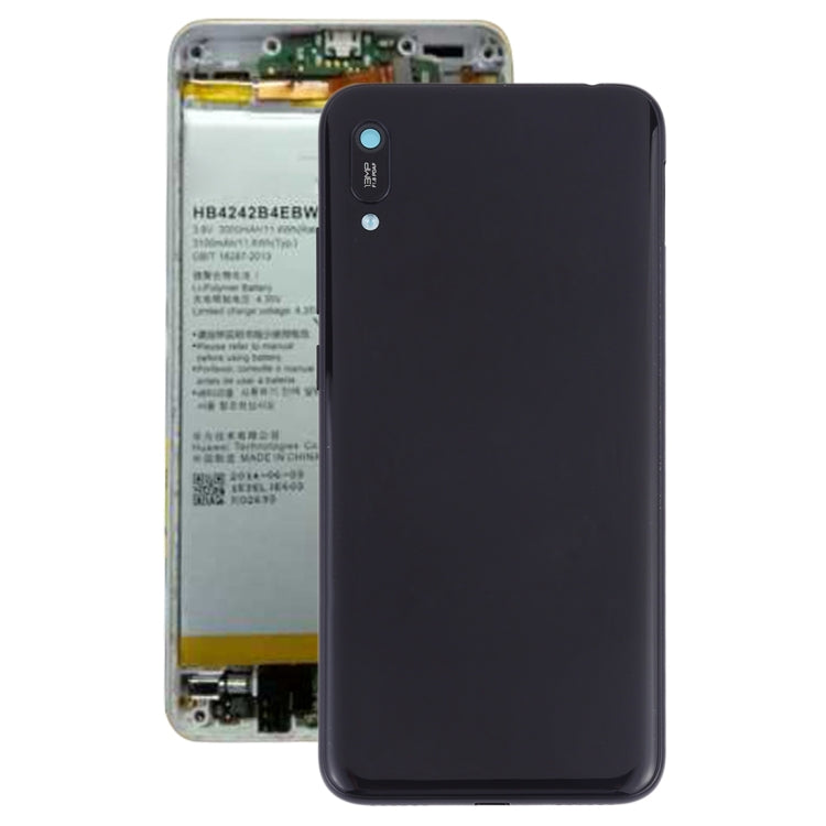 Battery Back Cover with Camera Lens & Side Keys for Huawei Y6 (2019) in Black