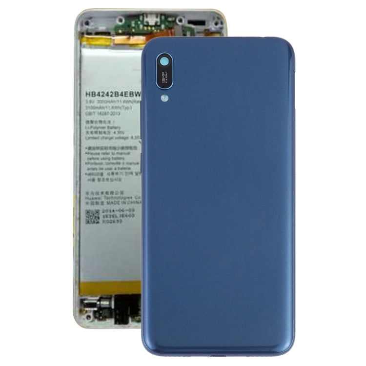 Battery Back Cover with Camera Lens & Side Keys for Huawei Y6 (2019)(Blue) - Vibrant Blue Replacement Housing with Built-in Camera Lens and Side Keys
