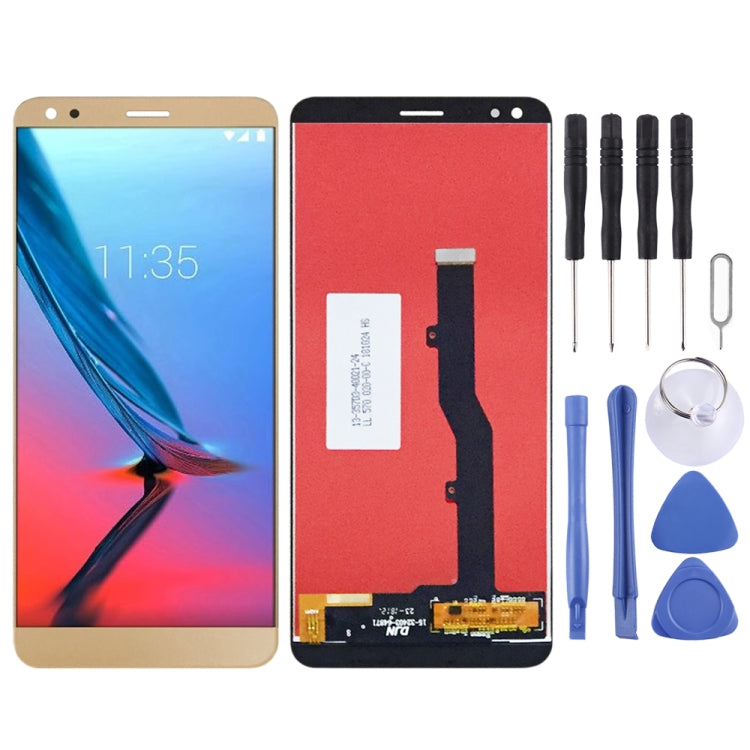 Gold LCD Screen and Digitizer Full Assembly for ZTE Blade V9 V0900