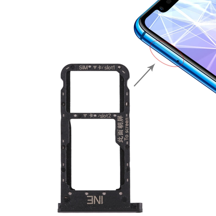 Huawei P smart + / Nova 3i SIM Card Tray (Black)