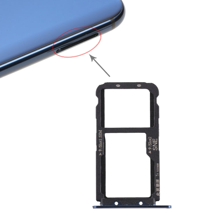 SIM Card Tray Replacement for Huawei Mate 20 Lite / Maimang 7 (Blue)