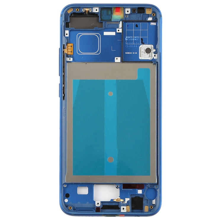 Front Housing LCD Frame Bezel Plate with Side Keys for Huawei Honor 10 in Blue