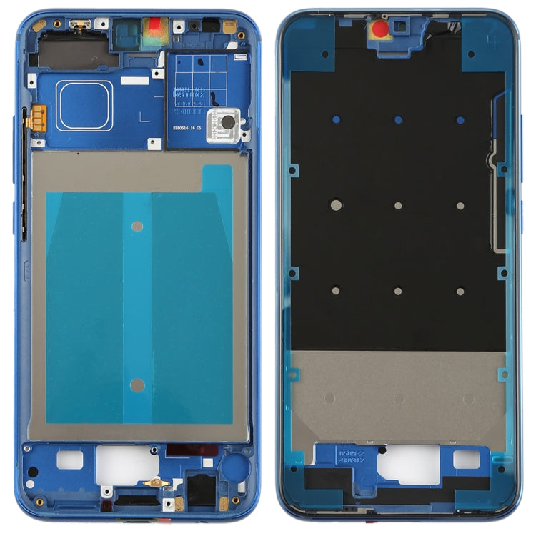 Front Housing LCD Frame Bezel Plate with Side Keys for Huawei Honor 10 in Blue