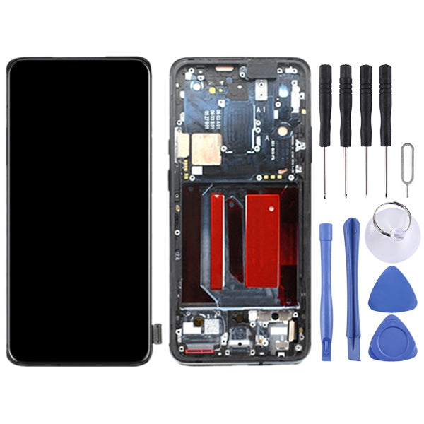 OnePlus 7 Pro AMOLED LCD Screen and Digitizer Assembly (Black) with Frame