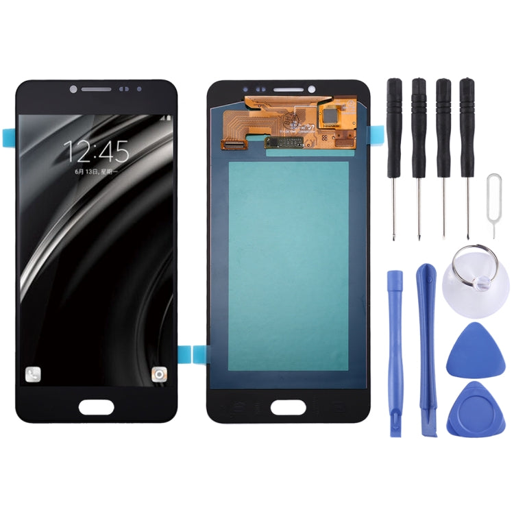 OLED LCD Screen with Touch Screen Digitizer Assembly for Samsung Galaxy C7 (Black)