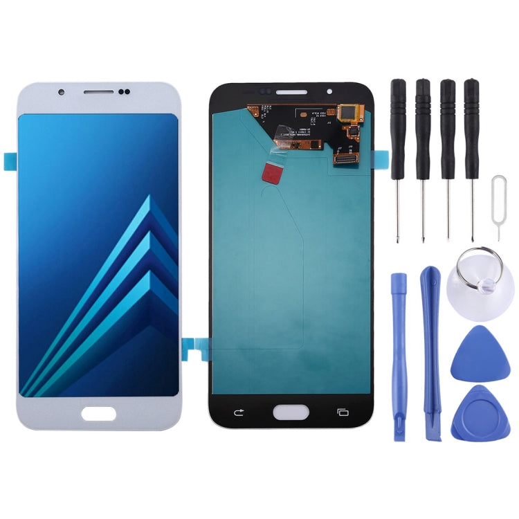 White Replacement LCD Screen and Touch Screen Digitizer Assembly for Samsung Galaxy A8