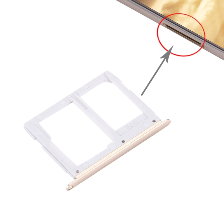 SIM Card Tray + Micro SD / SIM Card Tray for Galaxy C5 / C5000(Gold)