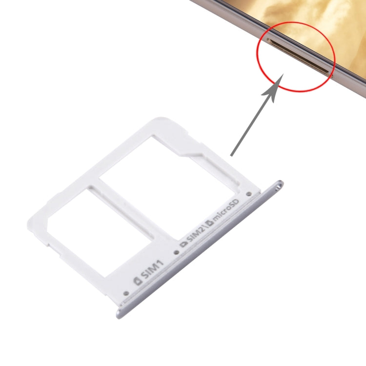 SIM Card Tray + Micro SD / SIM Card Tray for Galaxy C7 / C7000(Grey)