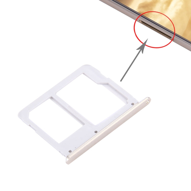 SIM Card Tray + Micro SD / SIM Card Tray for Galaxy C7 / C7000(Gold)