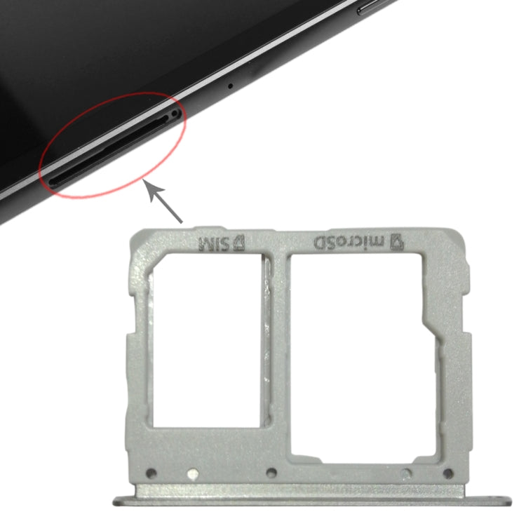 SIM Card Tray + Micro SD Card Tray for Galaxy Tab S3 9.7 / T825 (3G Version)(Silver)