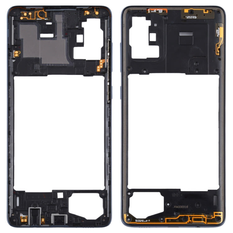 Middle Frame Bezel Plate for Samsung Galaxy A71 (Black) - High-Quality Replacement for Your Device
