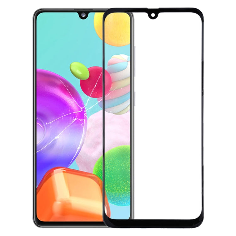 Outer Glass Lens Replacement for Samsung Galaxy A41 - Black