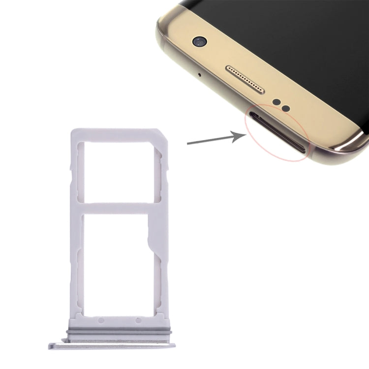 Samsung Galaxy S7 Edge SIM and Micro SD Card Tray Set (White)
