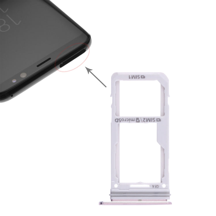 Pink Dual SIM Card and Micro SD Card Tray for Samsung Galaxy S8/S8+