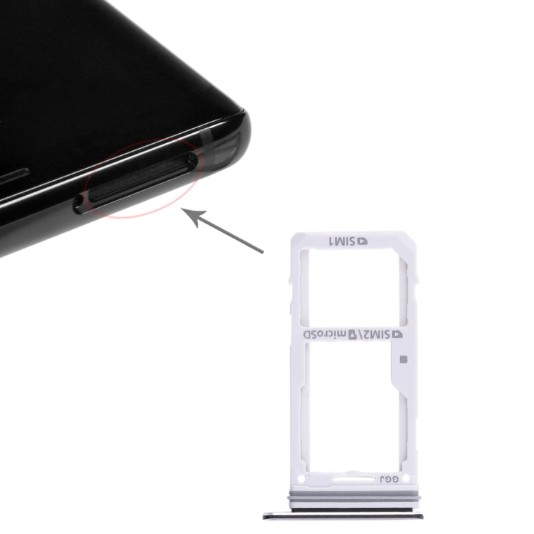 2-in-1 SIM Card and Micro SD Card Tray for Galaxy Note 8 (Black)