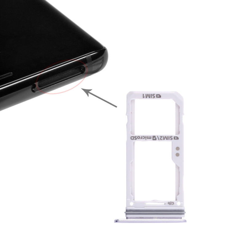 Dual SIM and Micro SD Card Tray for Galaxy Note 8 (Grey)