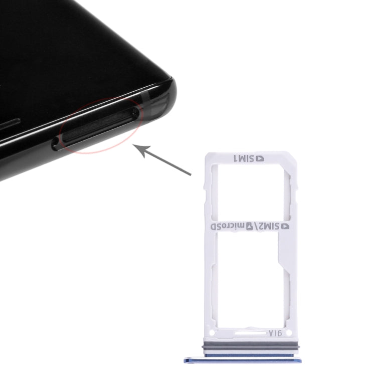 Dual SIM/Micro SD Card Tray for Galaxy Note 8 (Blue)