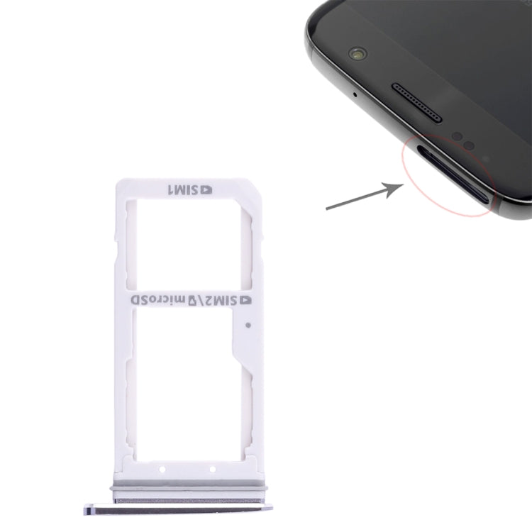 Double SIM/Micro SD Card Tray for Galaxy S7 (Black)