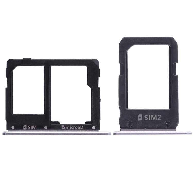 2 SIM Card Tray and Micro SD Card Tray Replacement Set for Galaxy A5108 / A7108 (Grey)