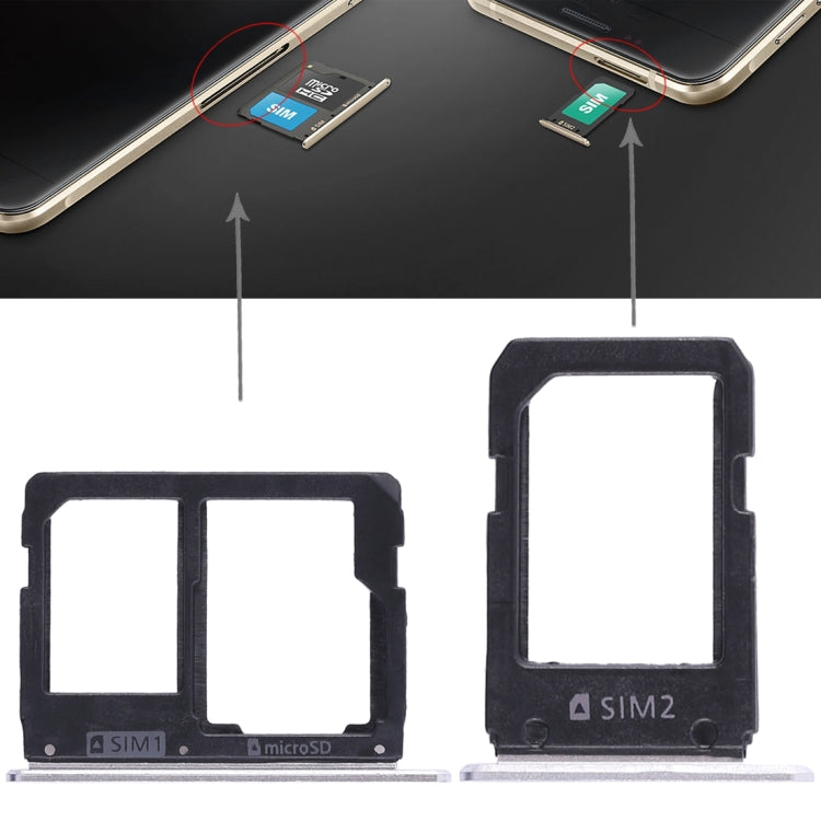 White Dual SIM and Micro SD Card Tray for Samsung Galaxy A5108 / A7108