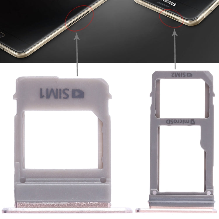 Pink Dual SIM Card and Micro SD Card Tray for Galaxy A520 / A720