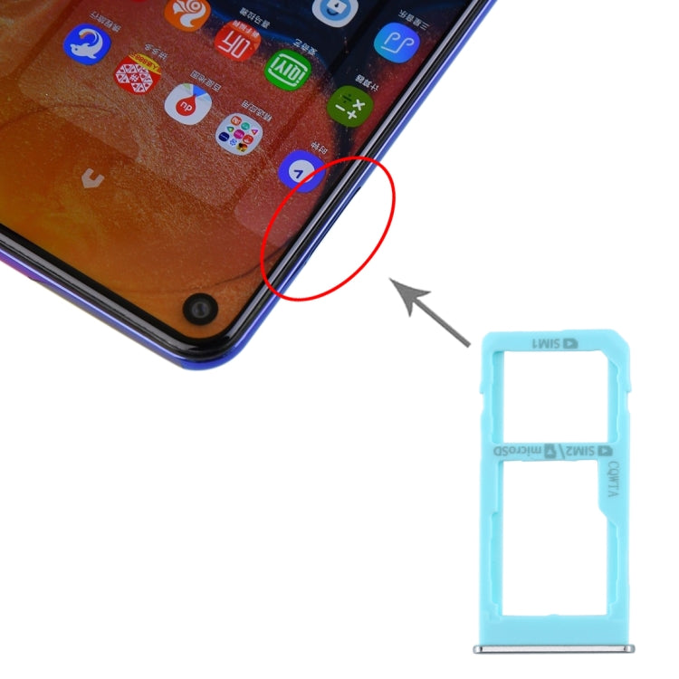 Samsung Galaxy A60 SIM Card Tray and Micro SD Card Tray (Baby Blue)