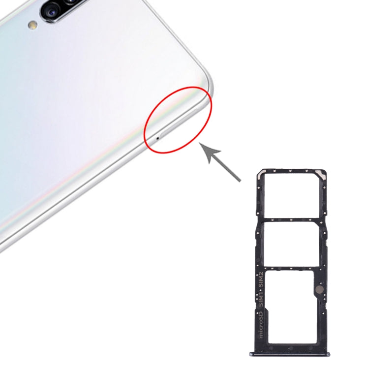 SIM Card Tray, Micro SD Card Tray Set for Samsung Galaxy A30s (Black)