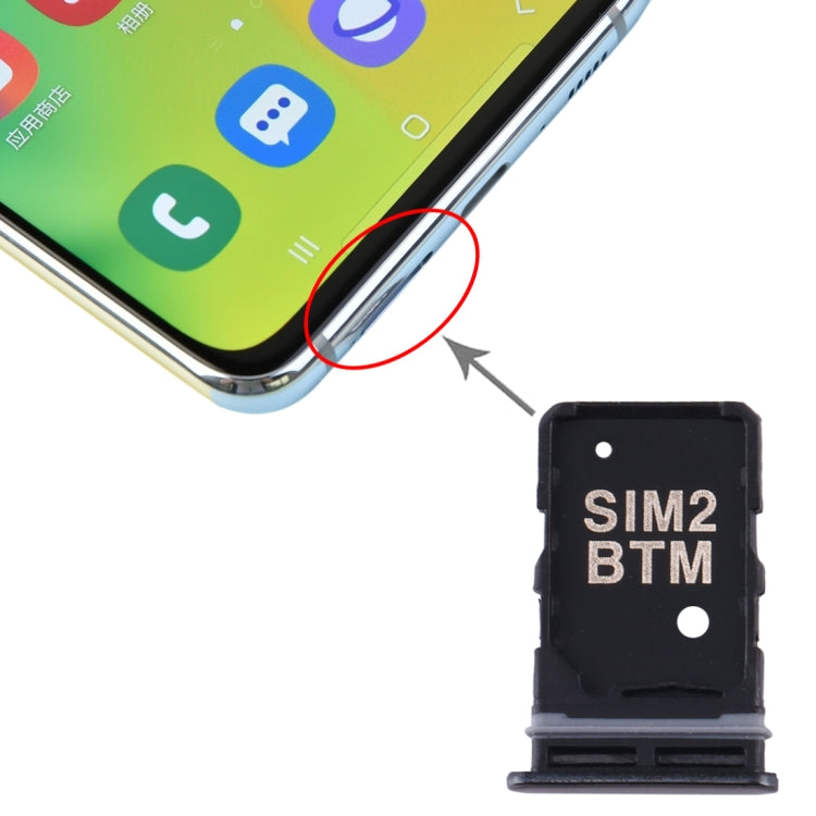 Samsung Galaxy A80 SIM Card Tray Replacement Set - Black