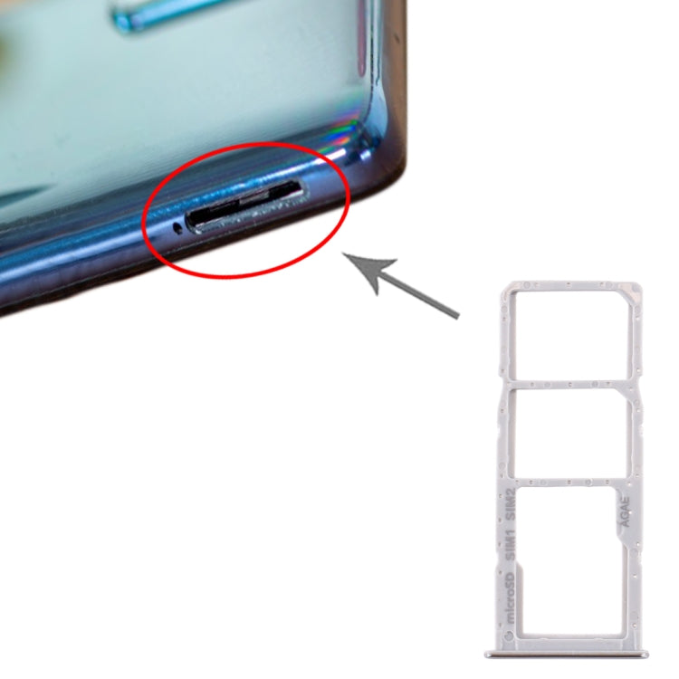 Samsung Galaxy A71 SIM Card and Micro SD Card Tray Set (Silver)