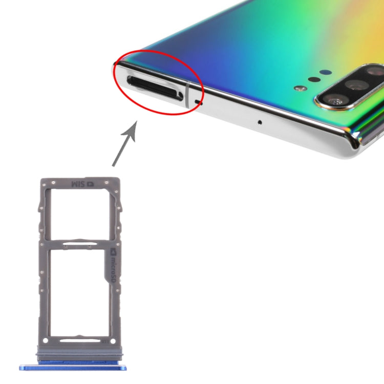 Samsung Galaxy Note10+ SIM Card and Micro SD Card Tray (Blue)