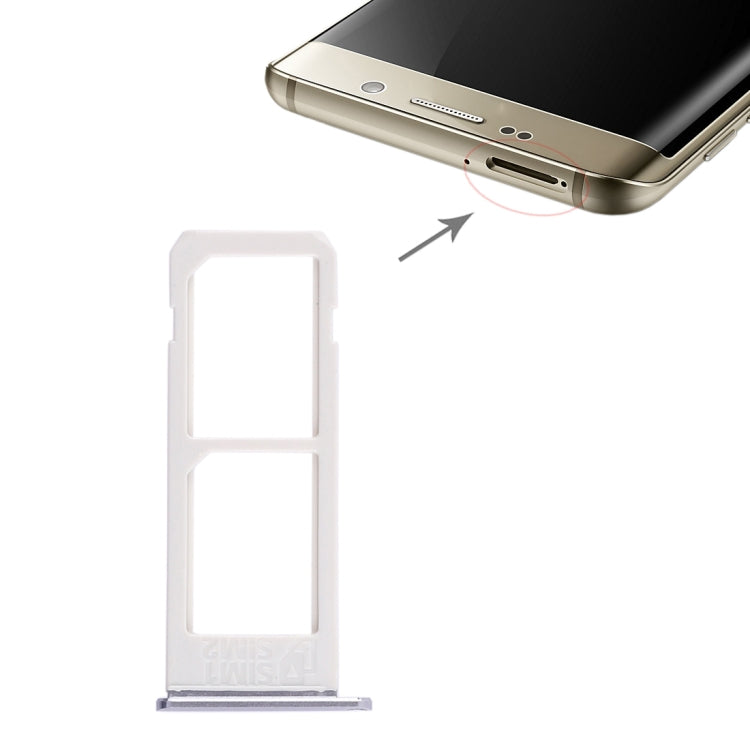 Dual SIM Card Tray for Samsung Galaxy S6 Edge Plus (Grey)