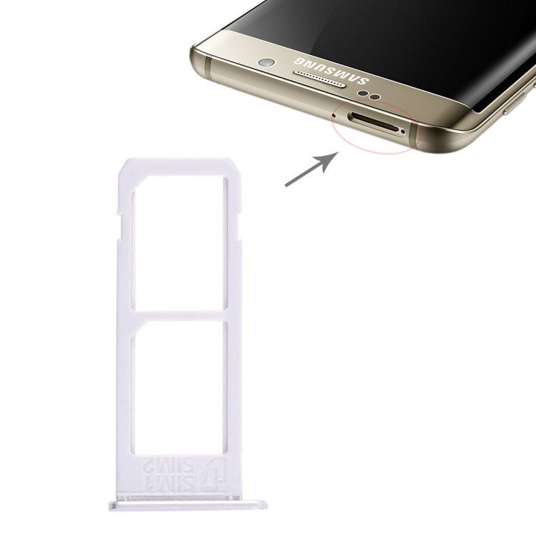 Silver Dual SIM Card Tray for Samsung Galaxy S6 Edge Plus